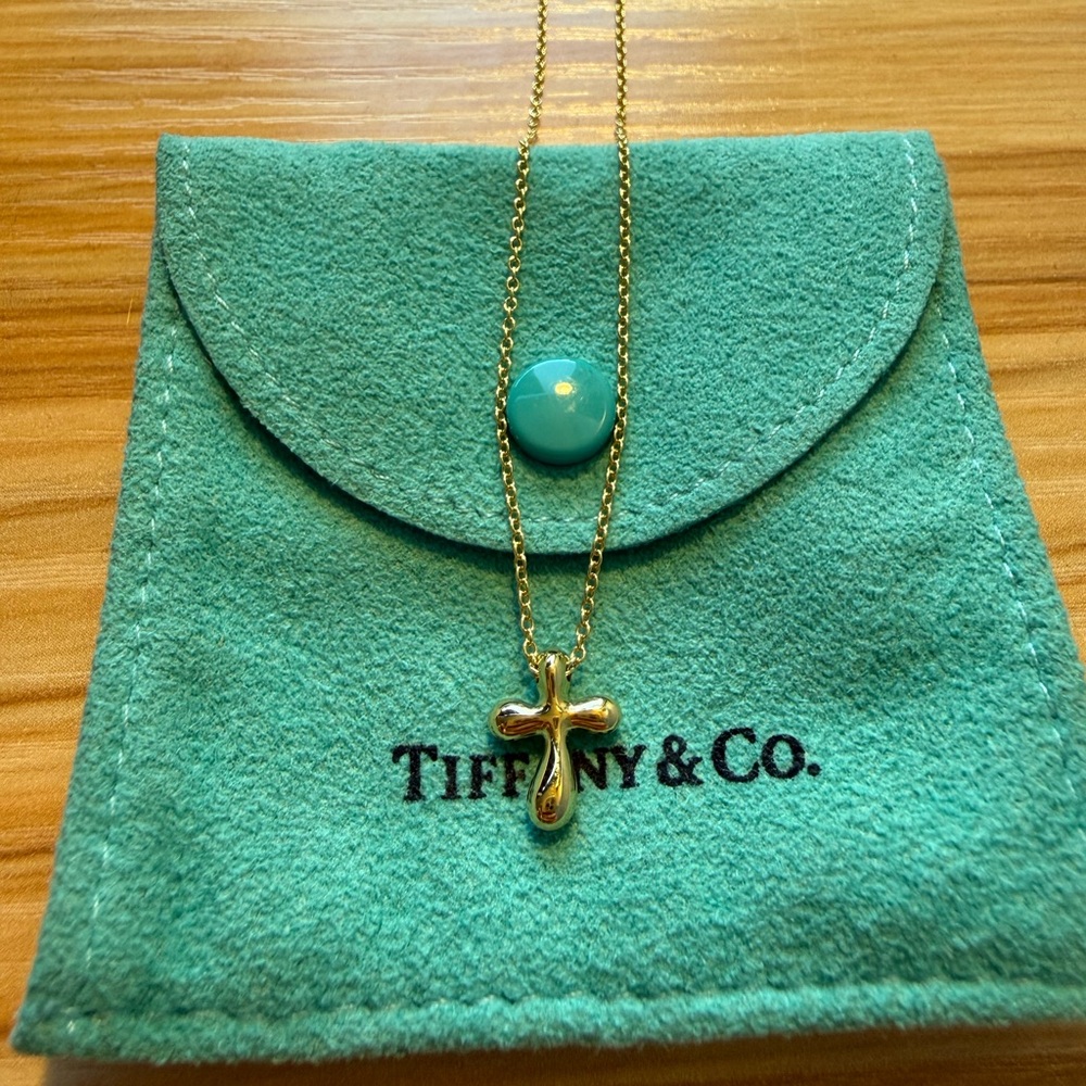 Tiffany & Co. Elsa Peretti Gold Cross Necklace